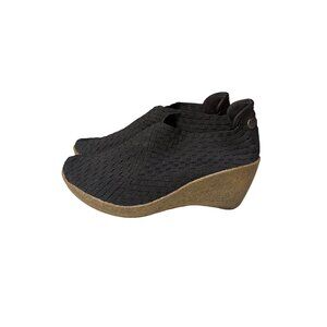 Bernie Mev Womens‎ Black Woven Closed Toe Wedge Shoes Size 9
